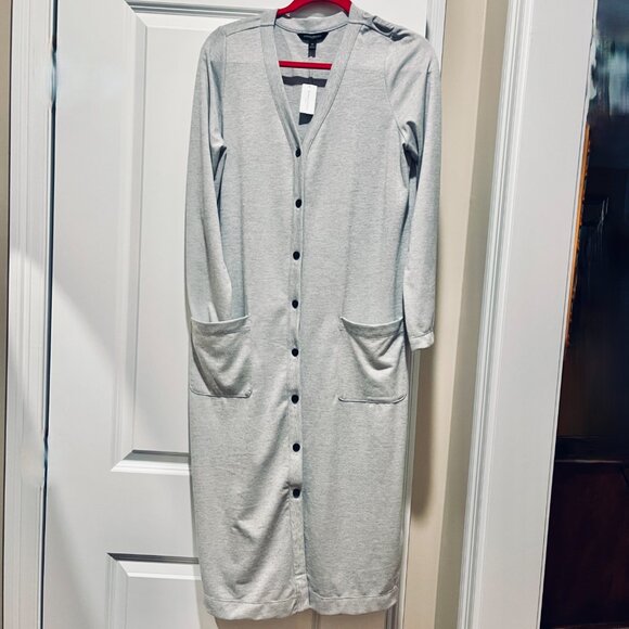 Banana Republic Gray Duster Long Cardigan NWT - Picture 1 of 9
